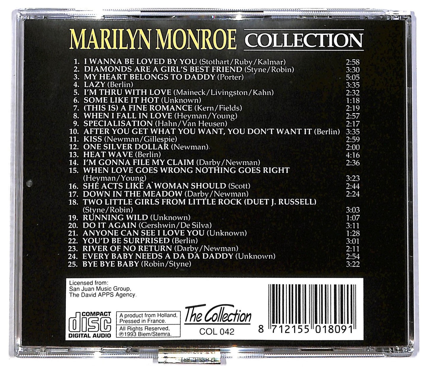 EBOND Marilyn Monroe - Collection CD CD086004