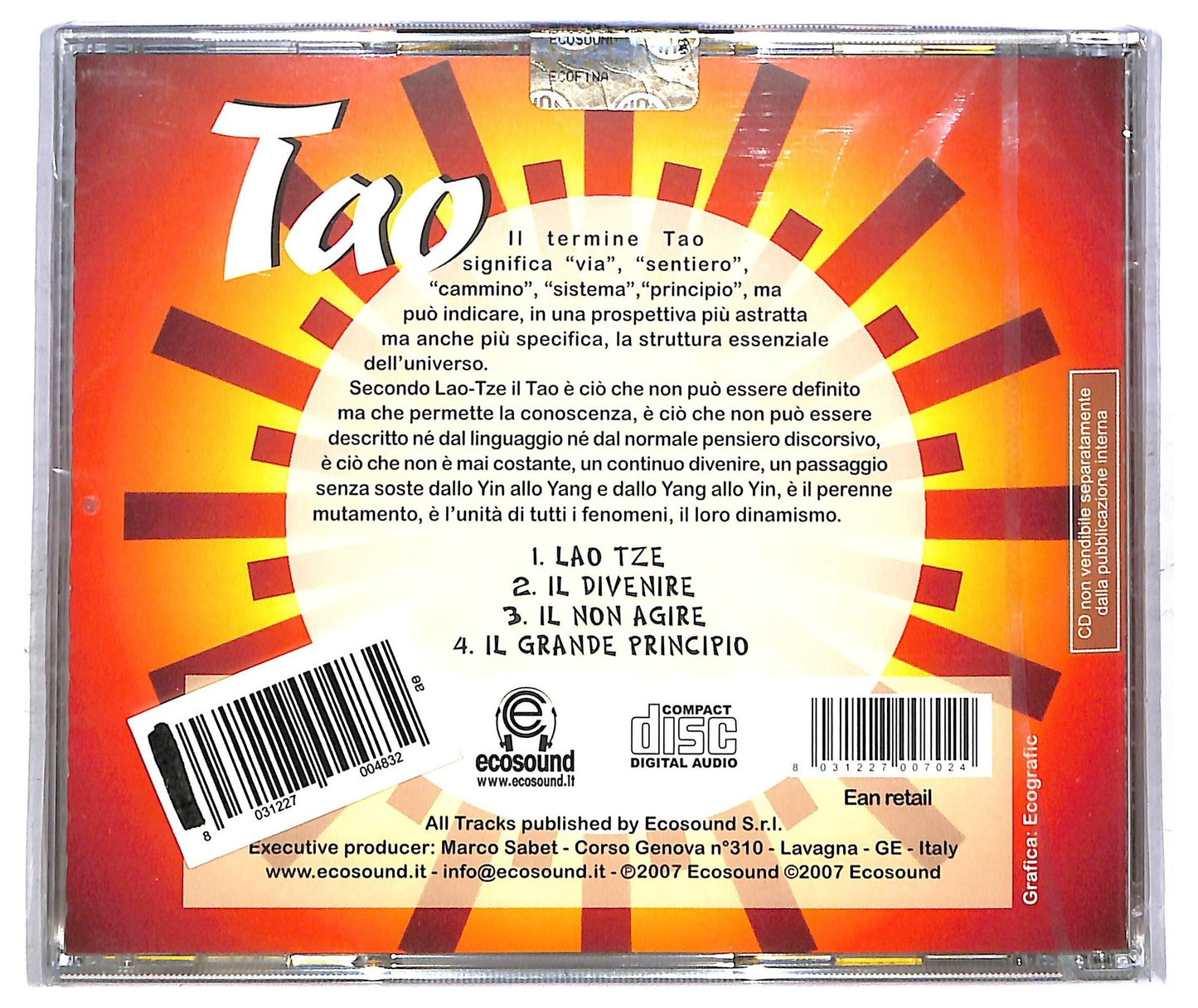 EBOND Various - Tao - 62 minuti di musica CD CD086153