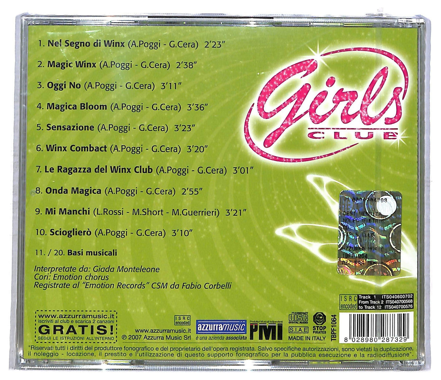 EBOND Various - girls club - nel segno di winx e altre canzoni CD CD086215