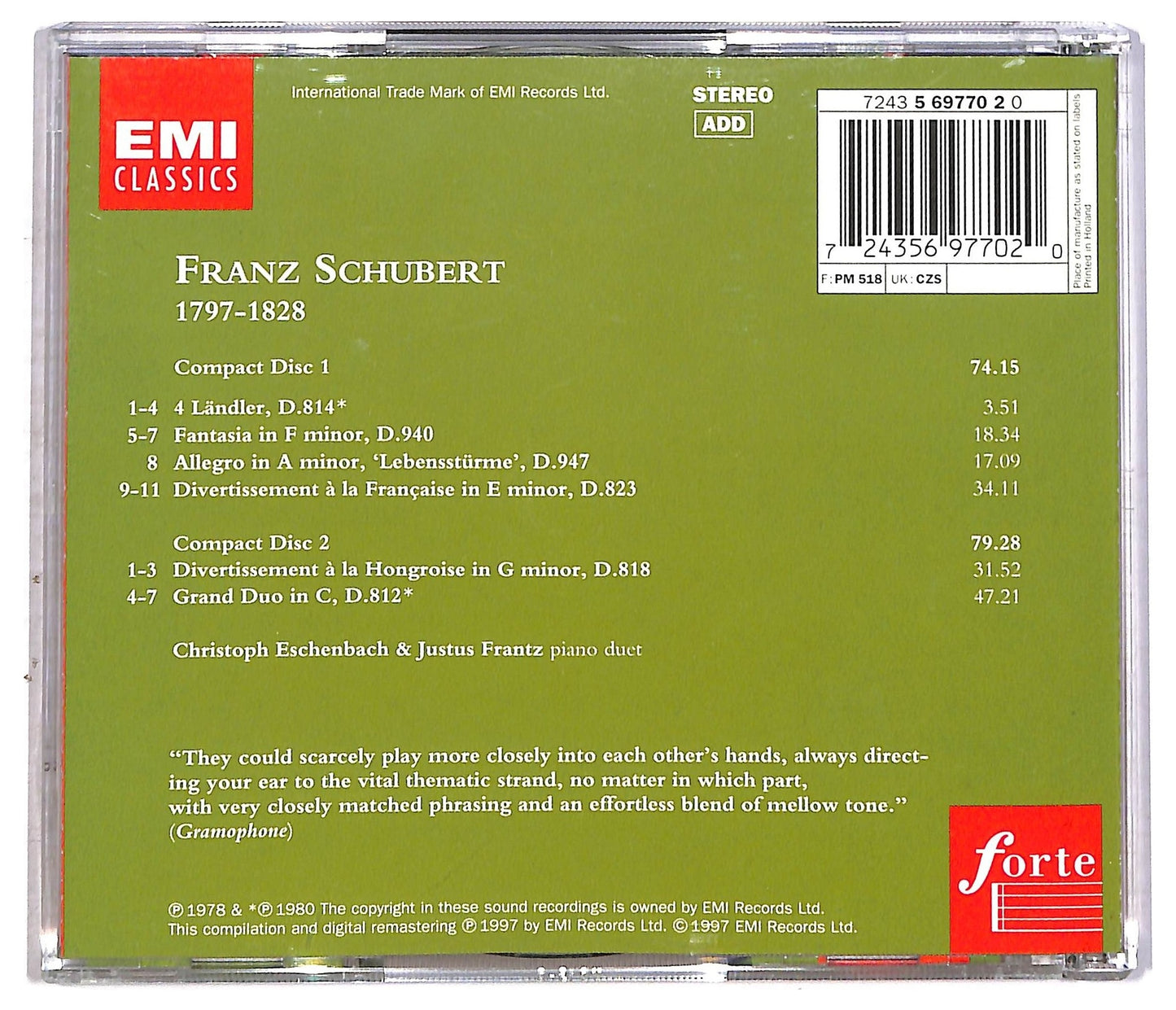 EBOND Various - Music For Piano Duet - II CD CD086432