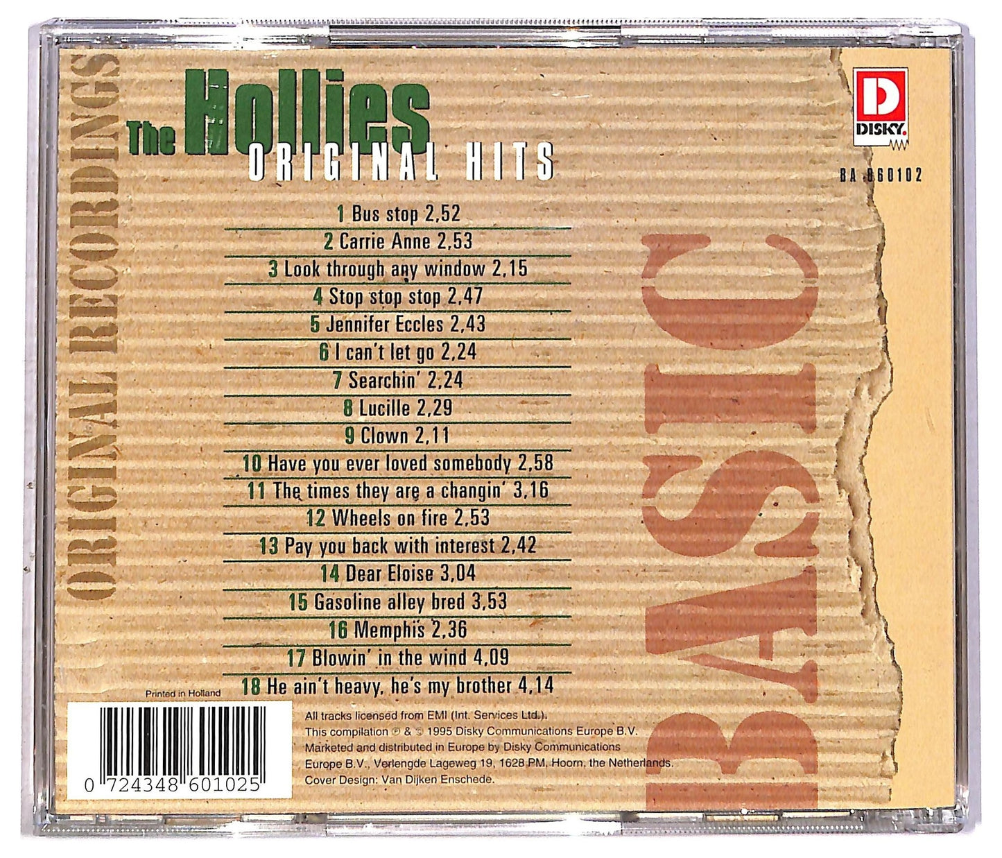 EBOND The Hollies - Original Hits CD CD086460