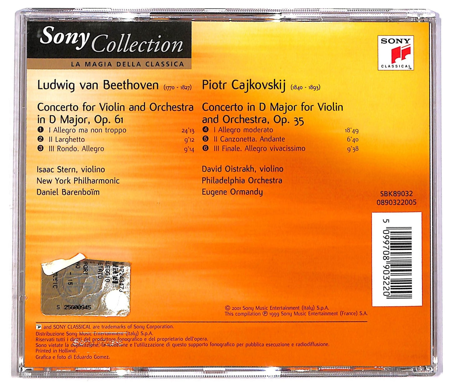 EBOND Beethoven Čajkovskij - Concerti Per Violino In Re Maggiore CD CD086534