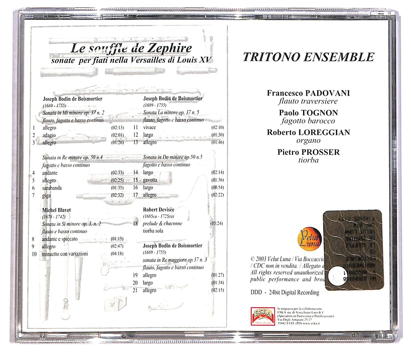 EBOND Tritono Ensemble - Le Souffle De Zephire CD CD086536