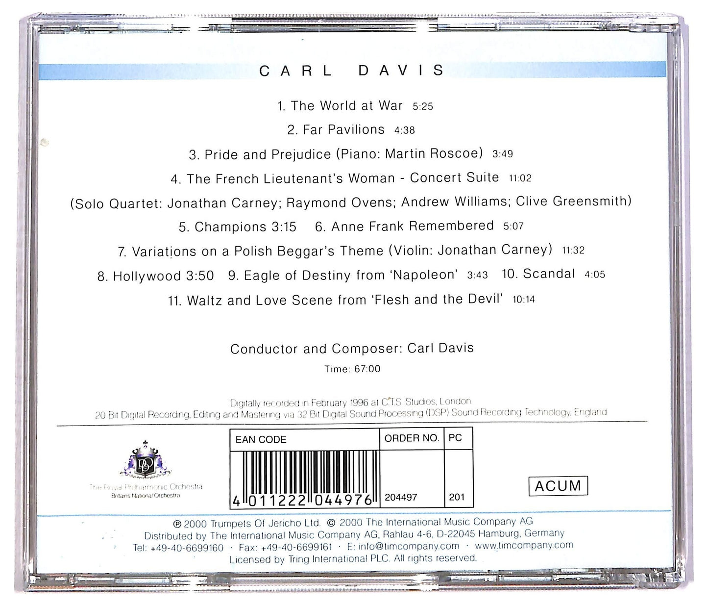 EBOND Carl Davis - The World At War CD CD086543