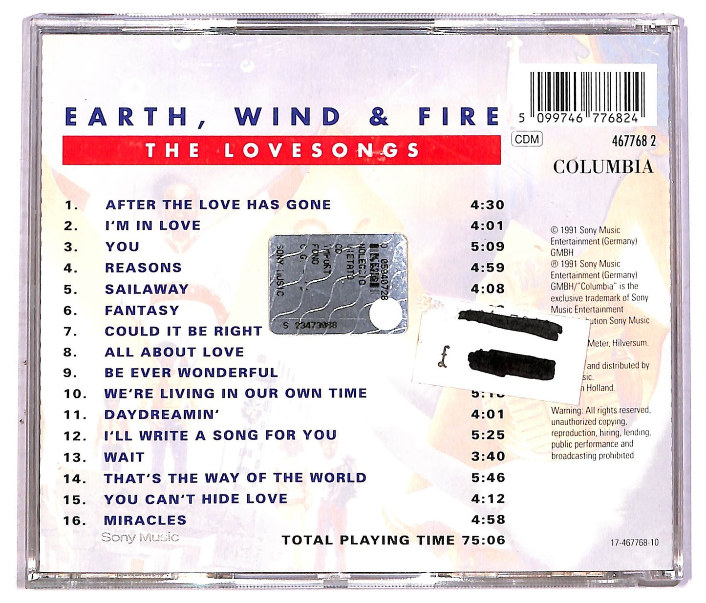 EBOND Earth, Wind & Fire - The Love Songs CD CD086625