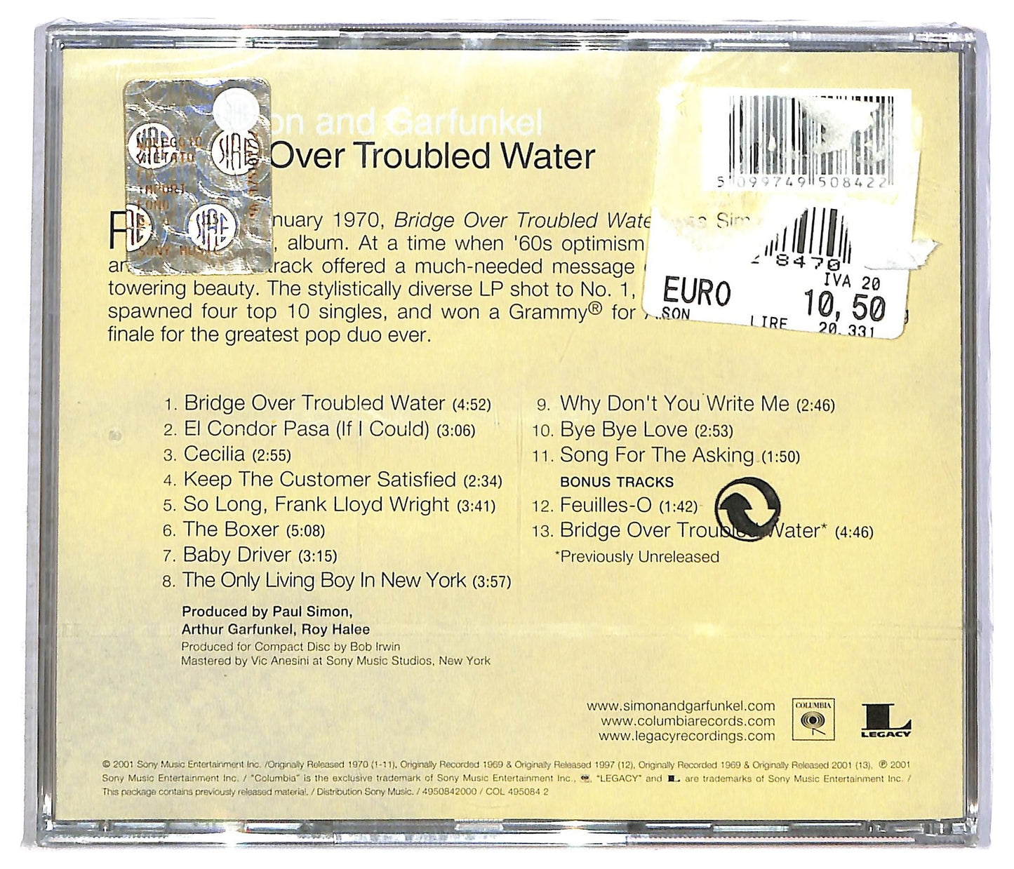 EBOND Simon And Garfunkel - Bridge Over Troubled Water CD CD086727
