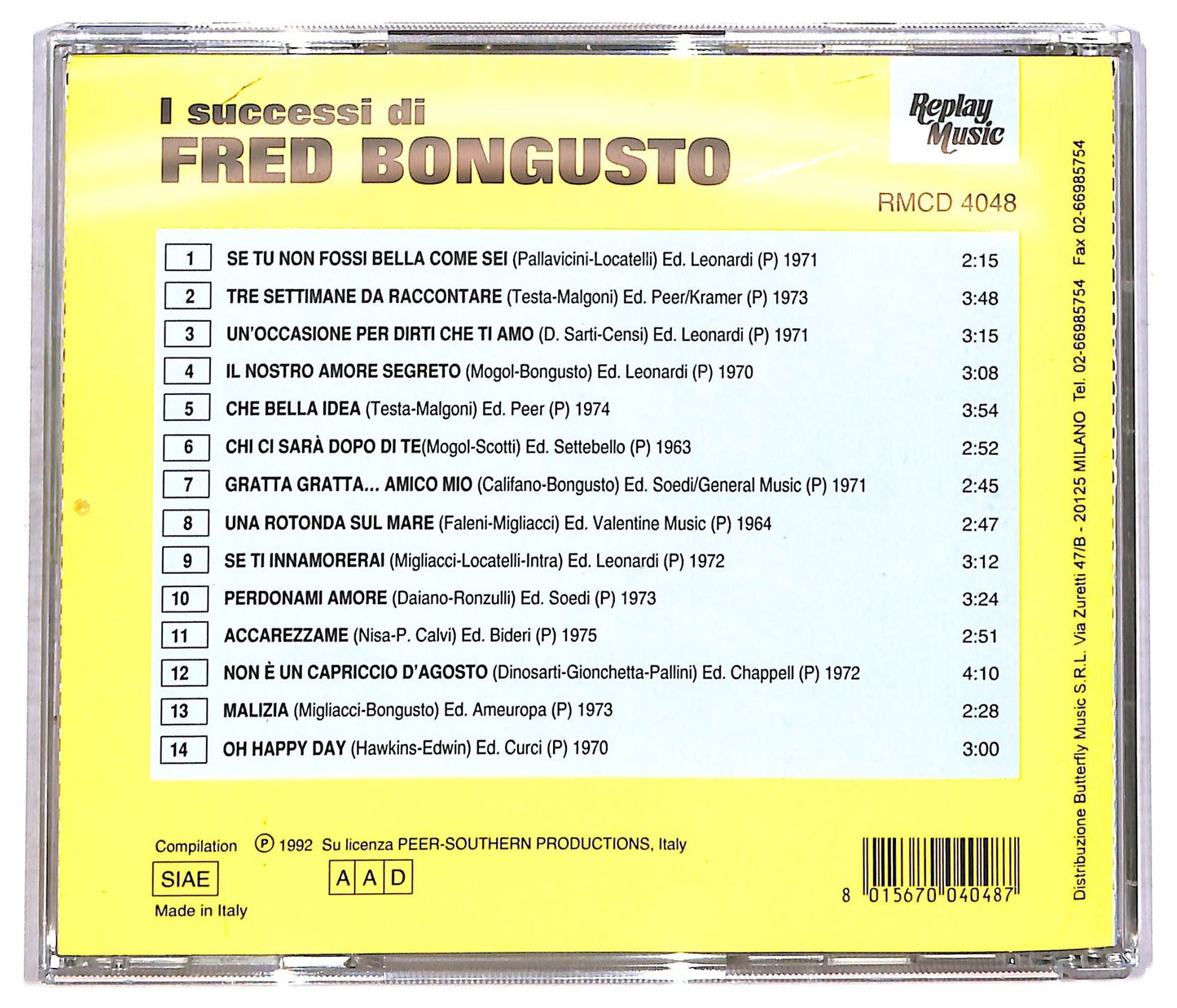 EBOND Fred Bongusto - I Successi Di CD CD086945