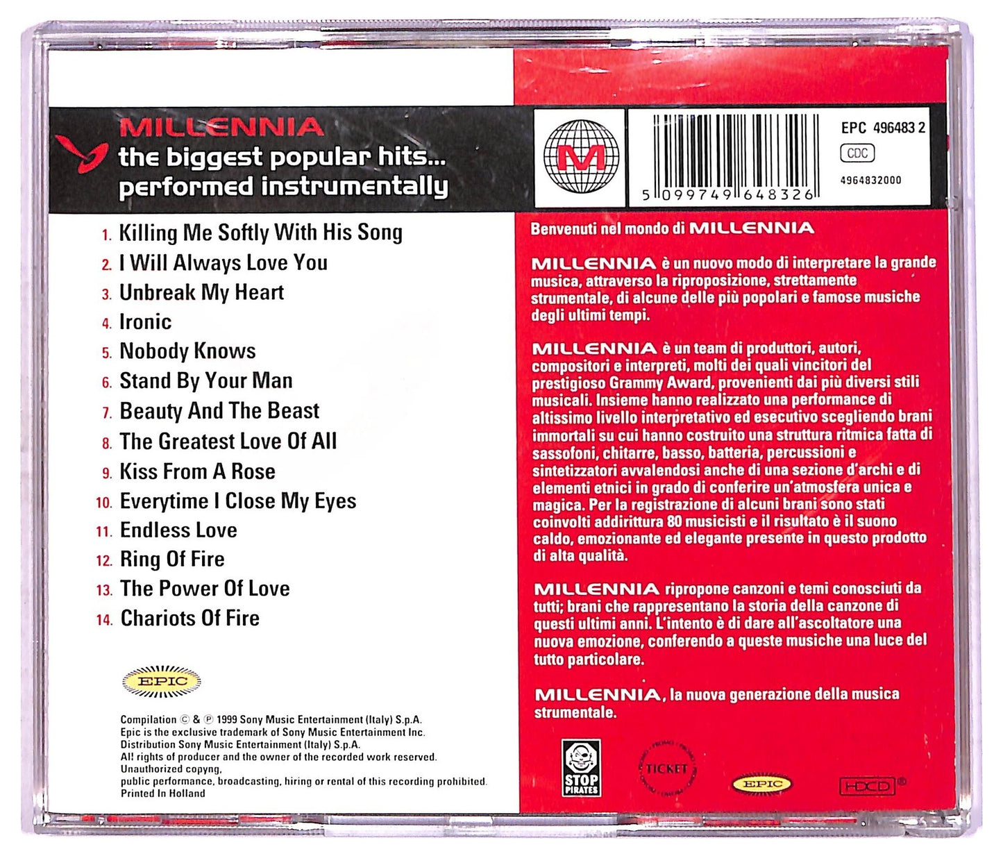 EBOND Millennia - The Biggest Popular Hits... Performed Instrumentally CD CD087017