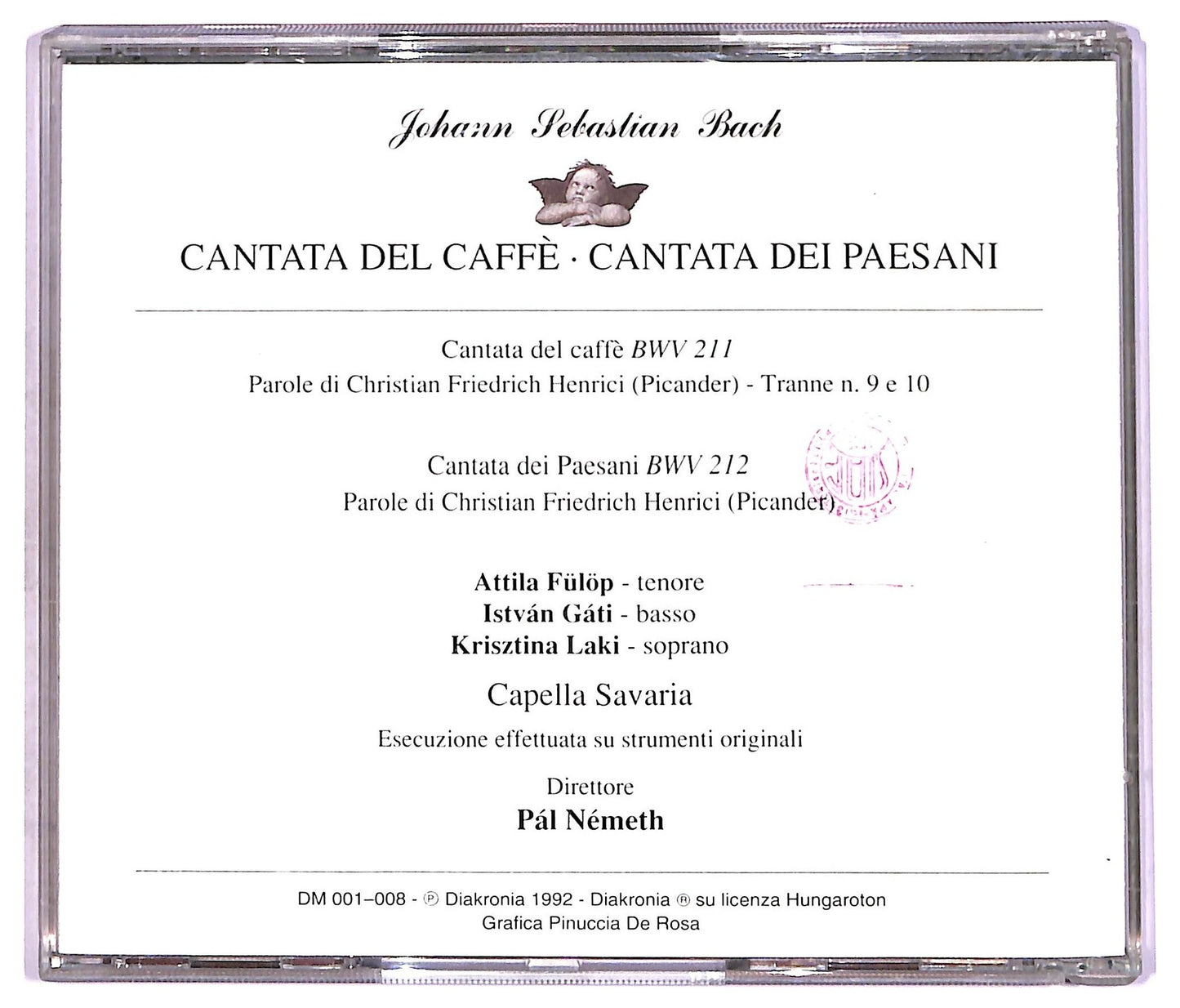 EBOND Bach - Cantata del caffe - Cantata dei Paesani CD CD087126