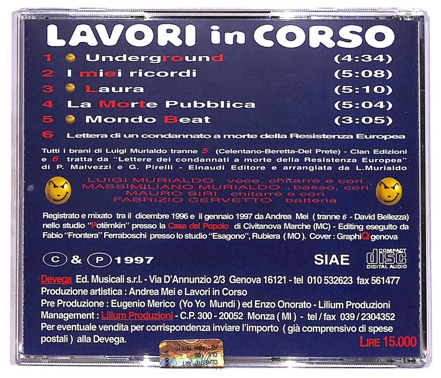 EBOND Lavori In Corso - Genova CD CD087204