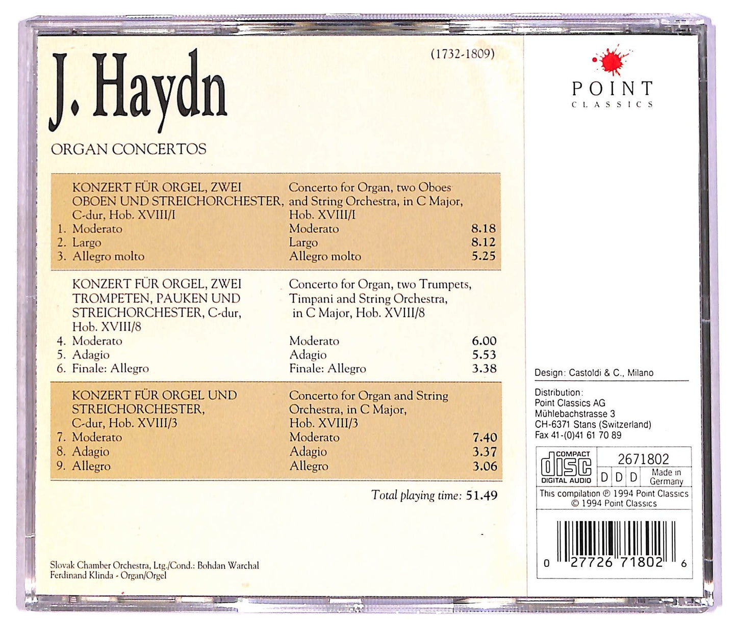 EBOND Joseph Haydn - Organ Concertos CD CD087210