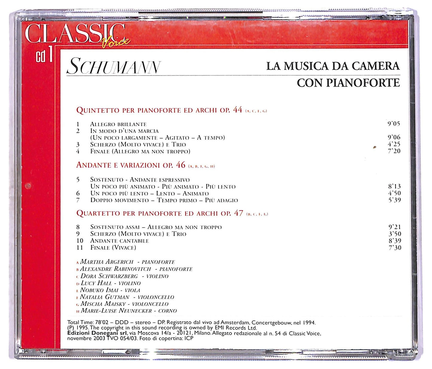 EBOND Robert Schumann - la Musica Da Camera Con Pianoforte 1 CD CD087228