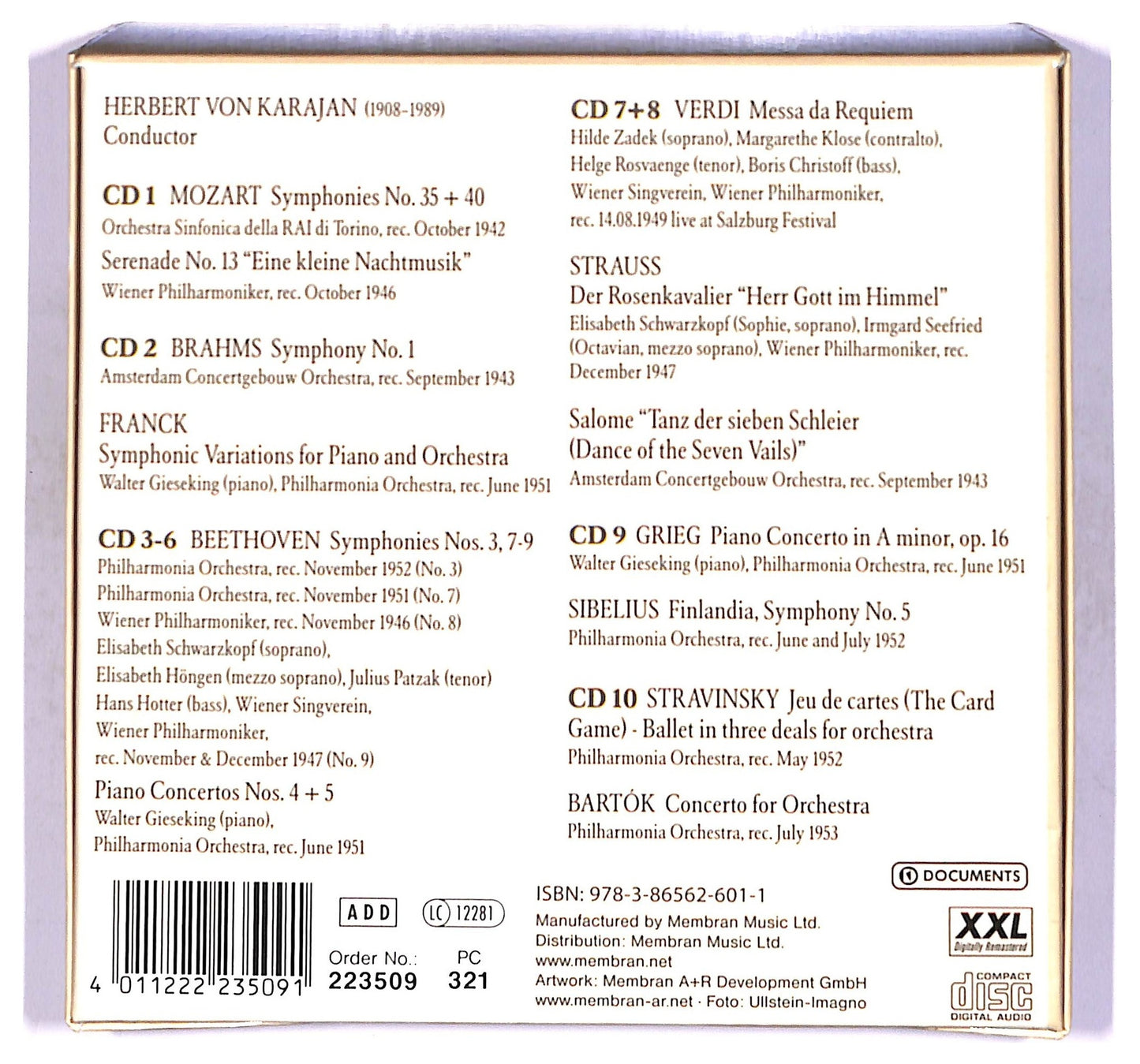 EBOND Herbert von Karajan - 10Box CD CD087244