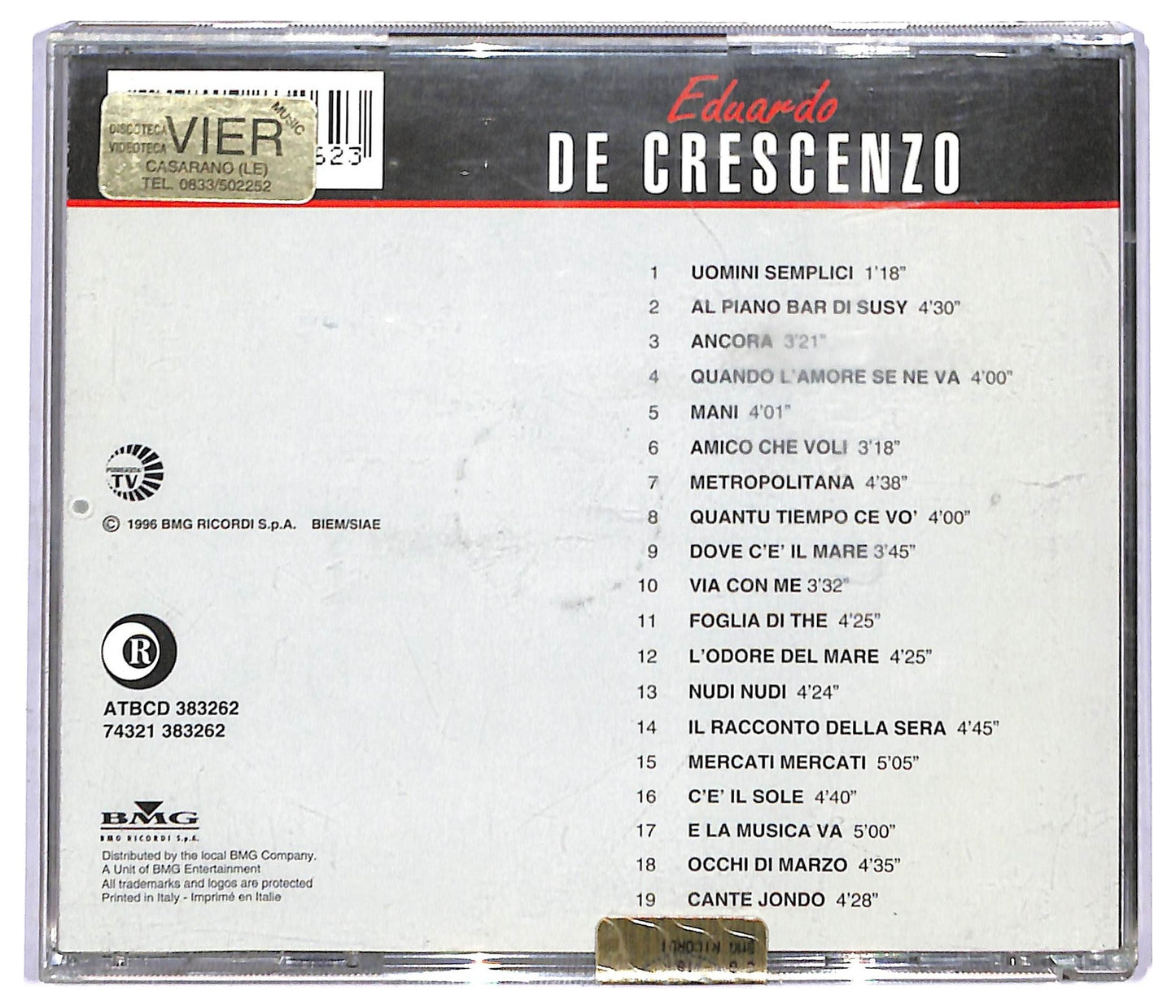 EBOND Eduardo De Crescenzo - Eduardo De Crescenzo CD CD087442