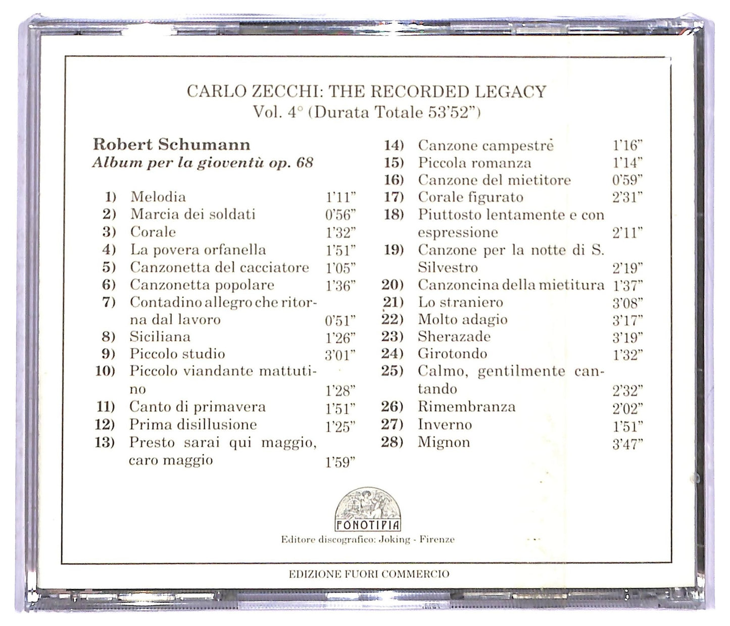 EBOND Carlo Zecchi - The Recorded Legacy Volume 4° CD CD087454