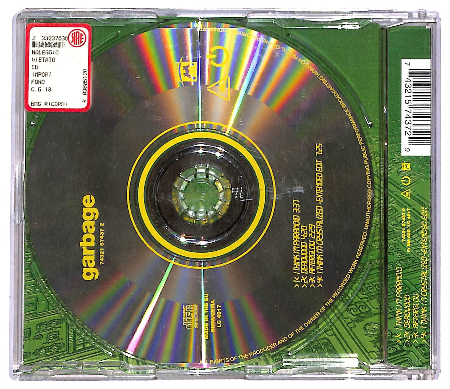 EBOND Garbage - I Think I'm Paranoid CD CD087637