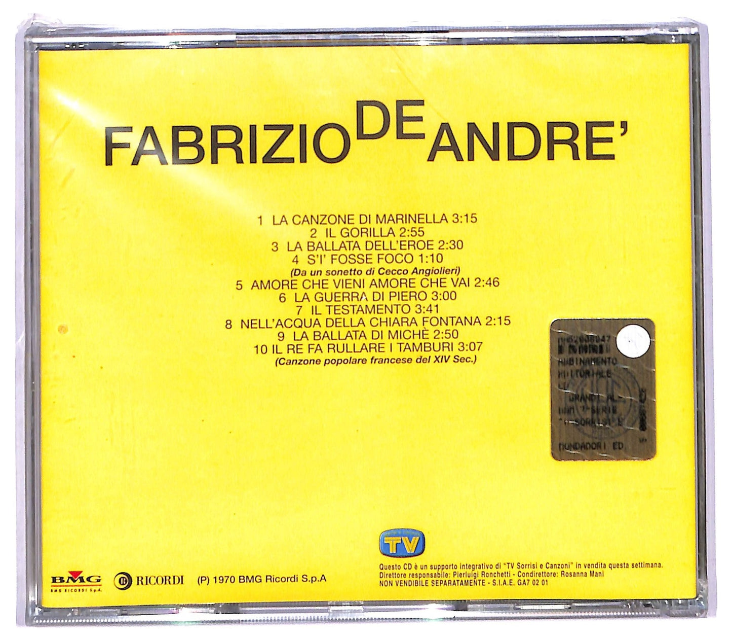 EBOND Fabrizio De Andre’ - Vol.3 CD CD087657
