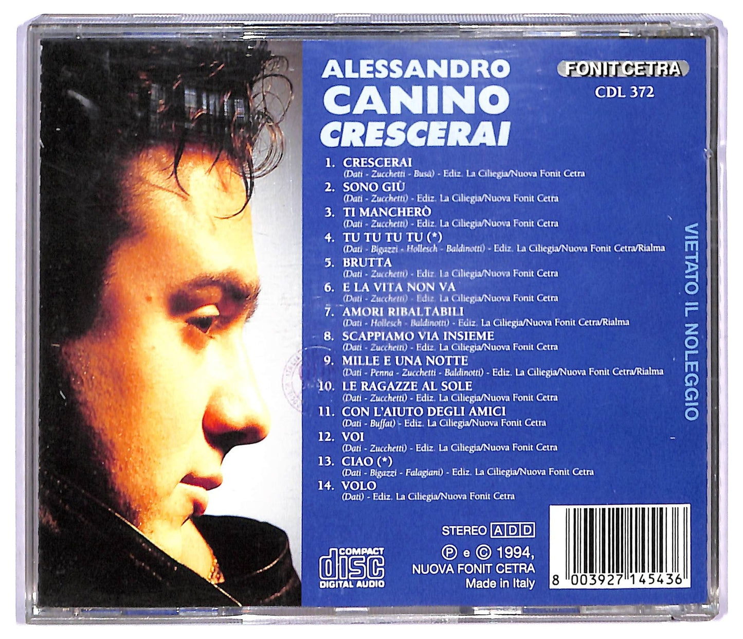 EBOND Alessandro Canino - Crescerai CD CD087659
