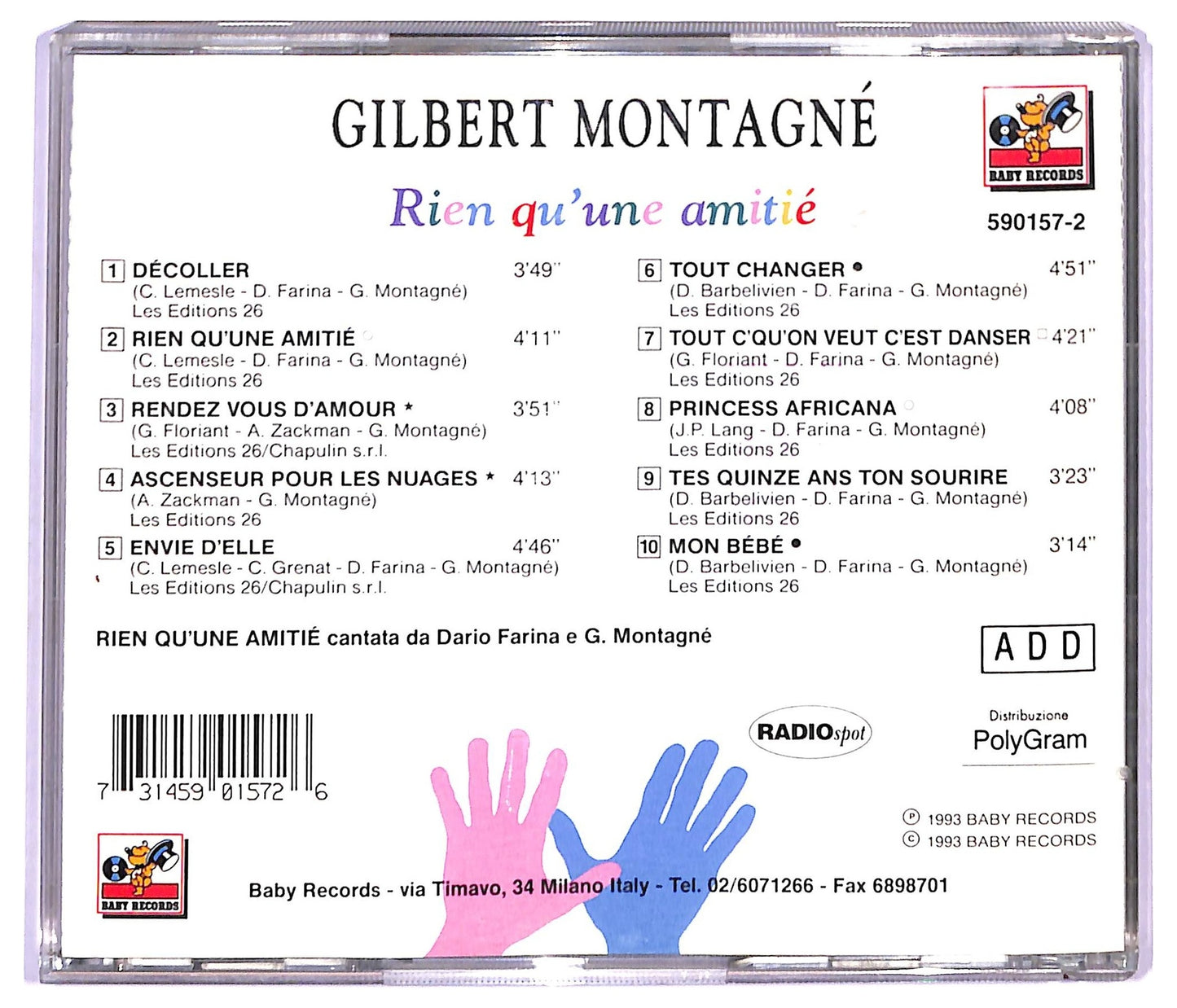 EBOND Gilbert Montagne - Rien Qu'Une Amitie CD CD087742