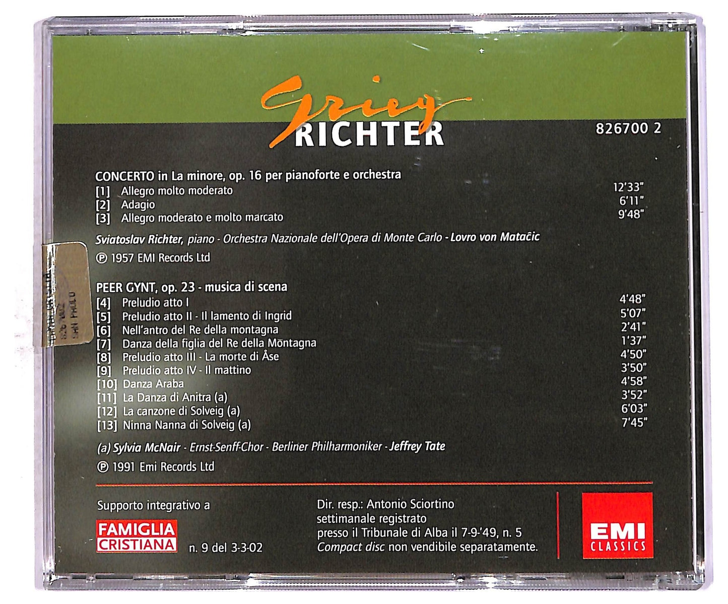 EBOND Grieg Richter - Concerto In La Minore Op. 16 CD CD087815