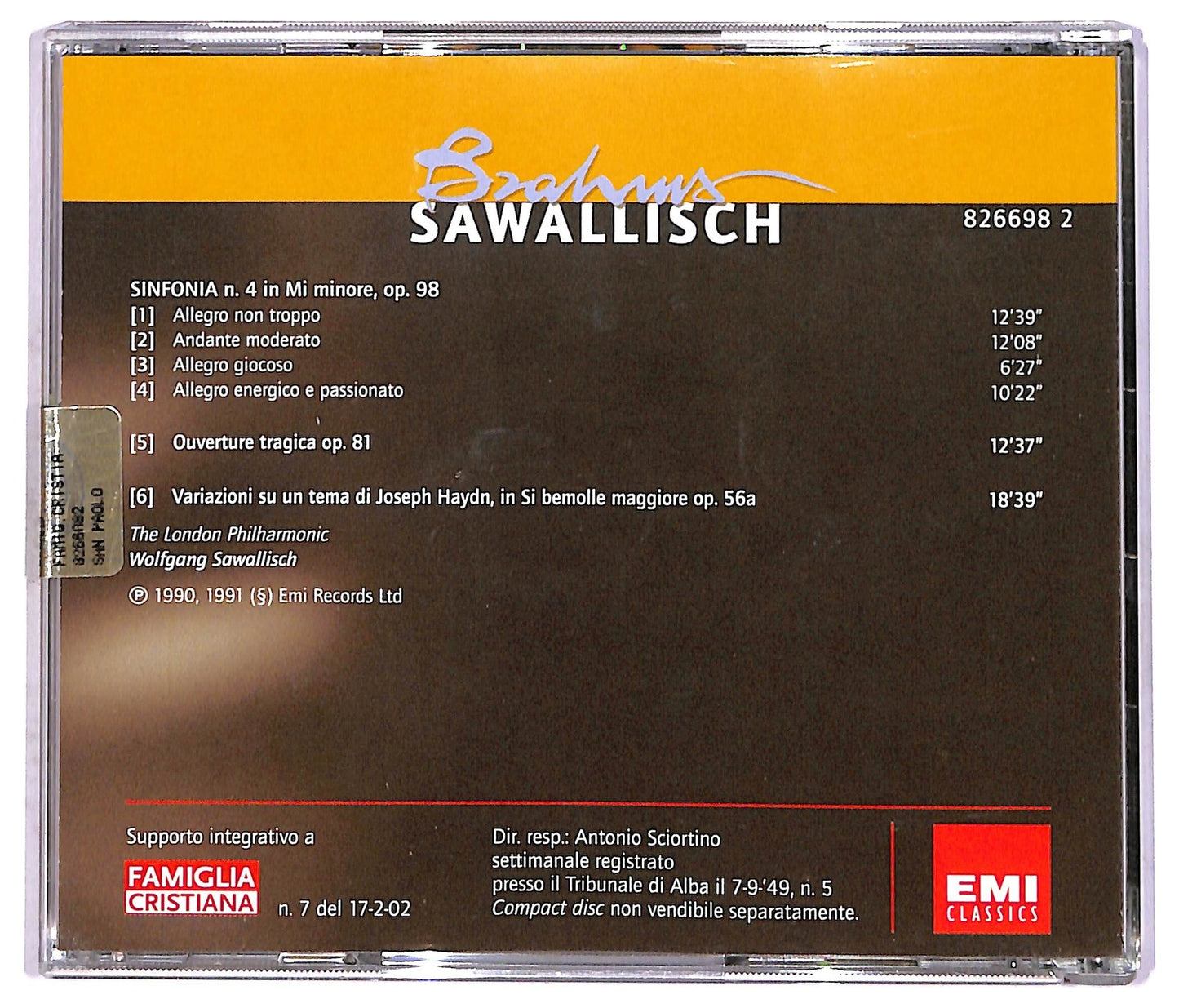 EBOND Brahms Sawallisch - Sinfonia n.4 CD CD087853