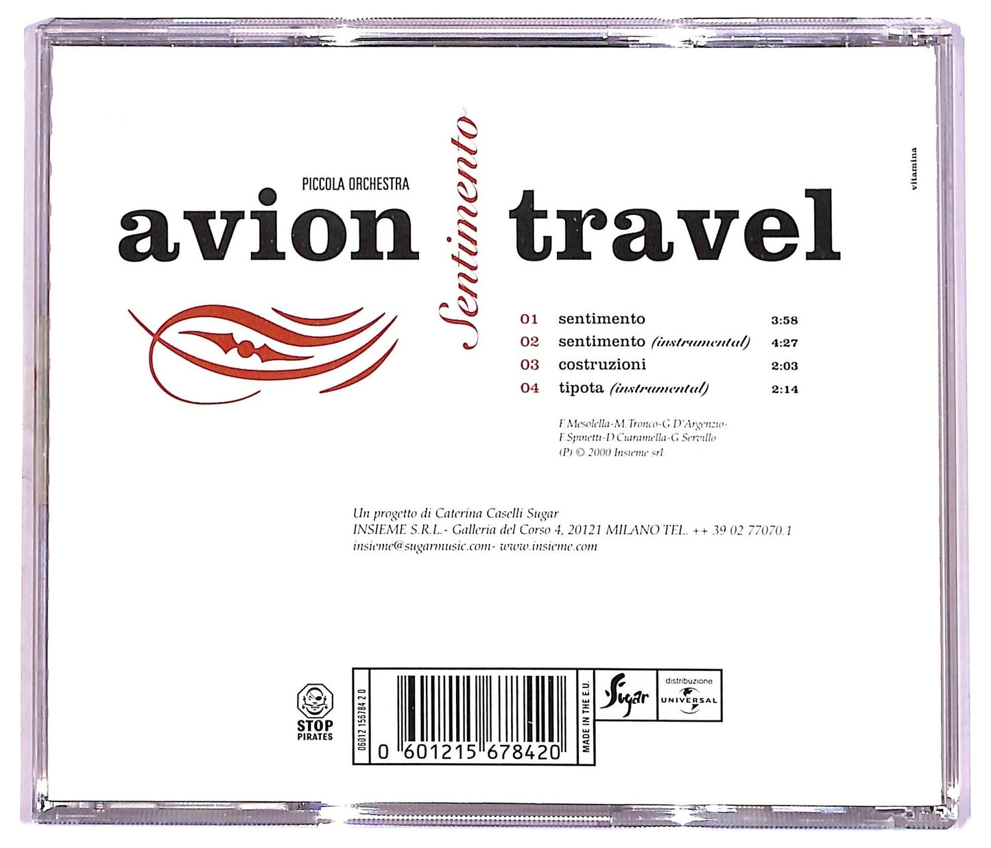 EBOND Piccola Orchestra Avion Travel - Sentimento CD CD087918