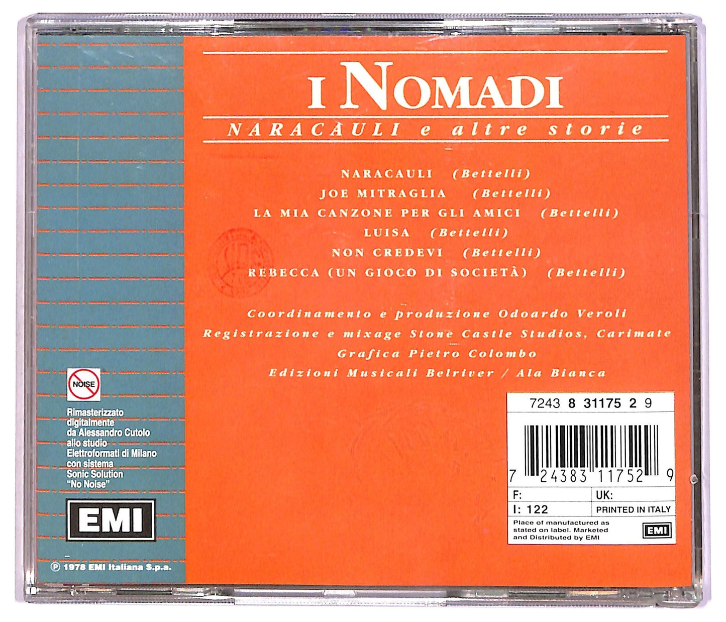 EBOND Nomadi - Naracauli E Altre Storie CD CD087936
