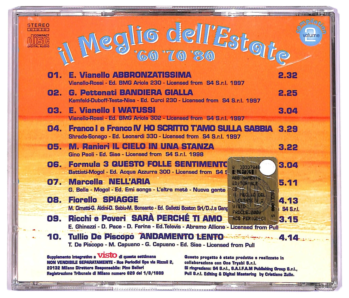EBOND Various - il meglio dell'Estate 60 70 80 vol.2 CD CD087954