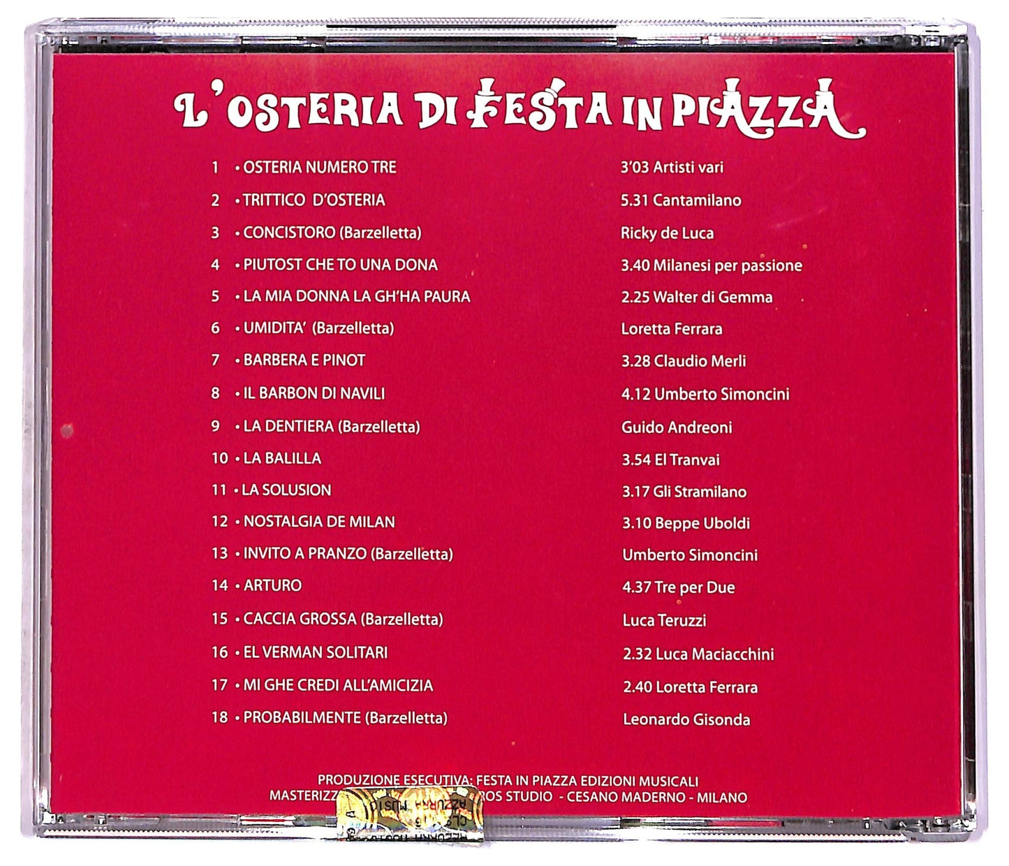 EBOND Various - L'Osteria di Festa in Piazza CD CD087955