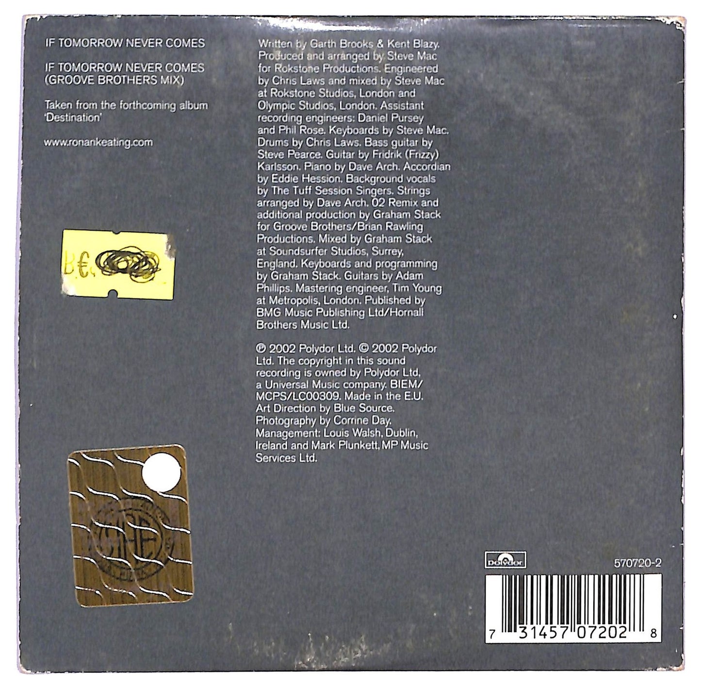 EBOND Ronan Keating - If Tomorrow Never Comes CD CD088019