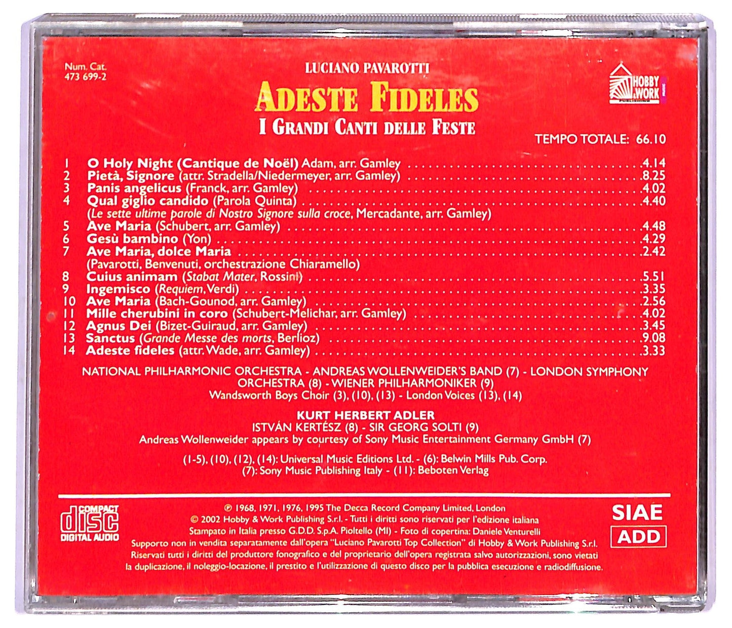 EBOND Luciano Pavarotti - Adeste Fideles CD CD088035