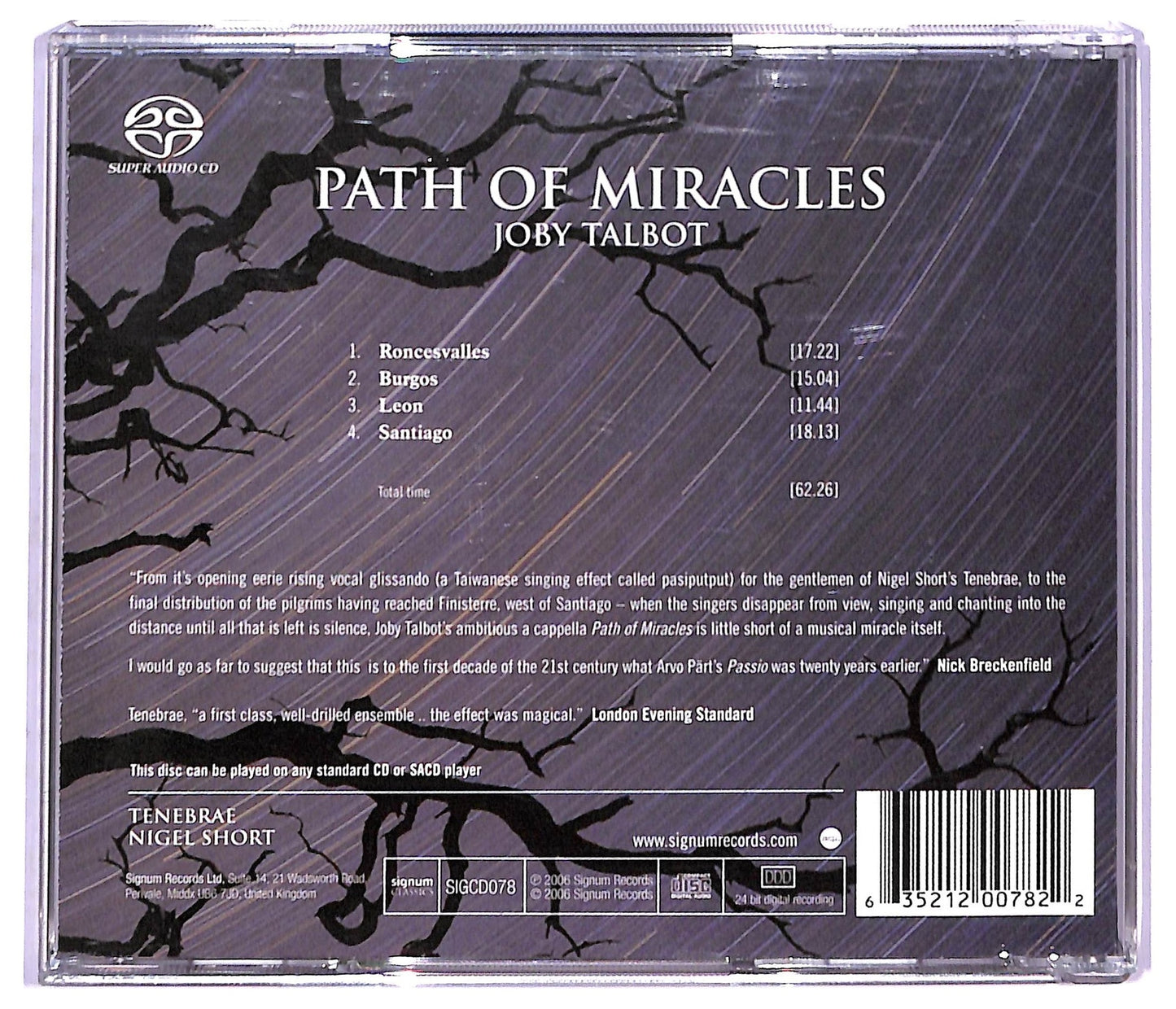 EBOND Joby Talbot Tenebrae Nigel Short - Path Of Miracles CD CD088053
