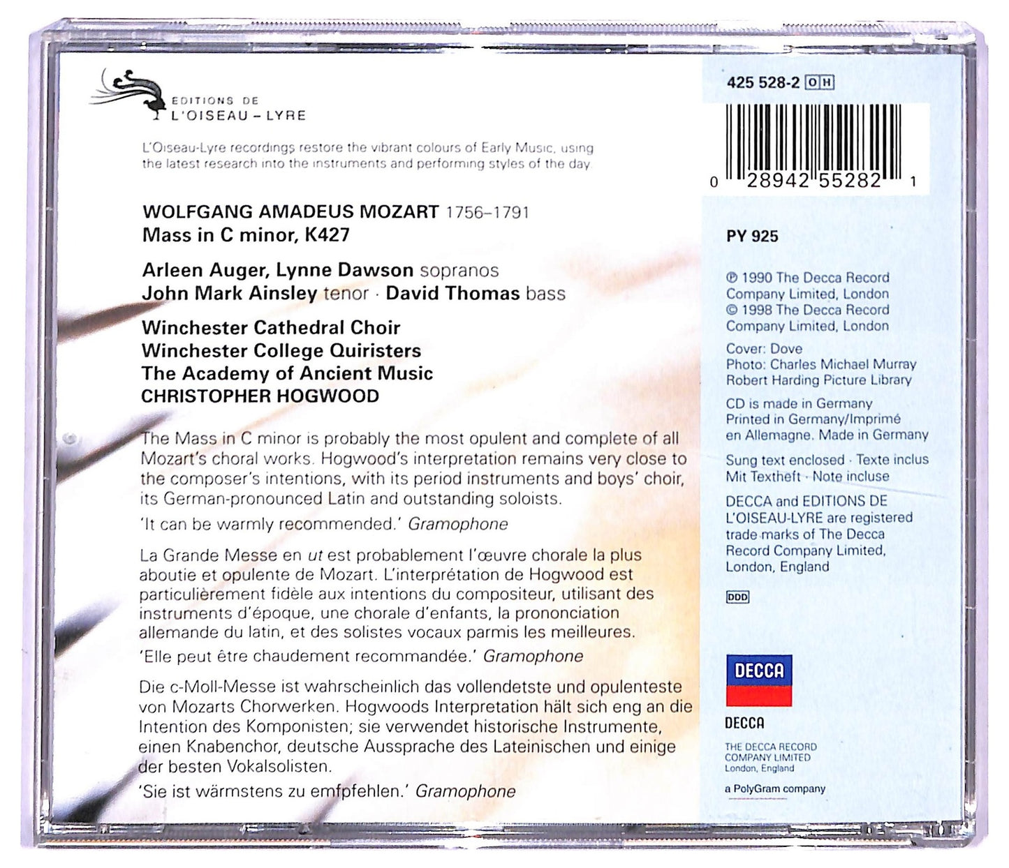 EBOND Mozart - Great Mass In C Minor CD CD088107
