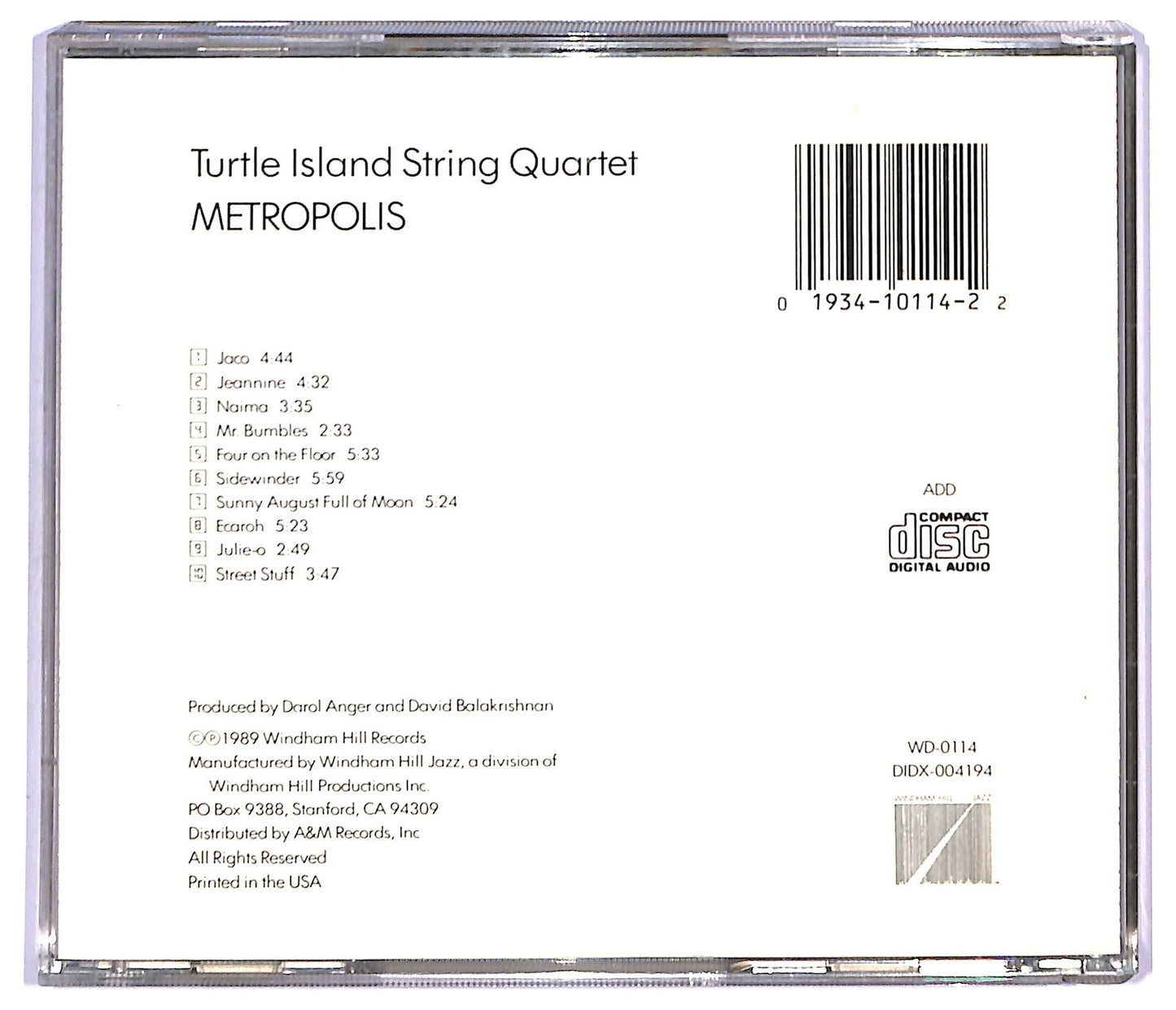 EBOND Turtle Island String Quartet - Metropolis CD CD088148