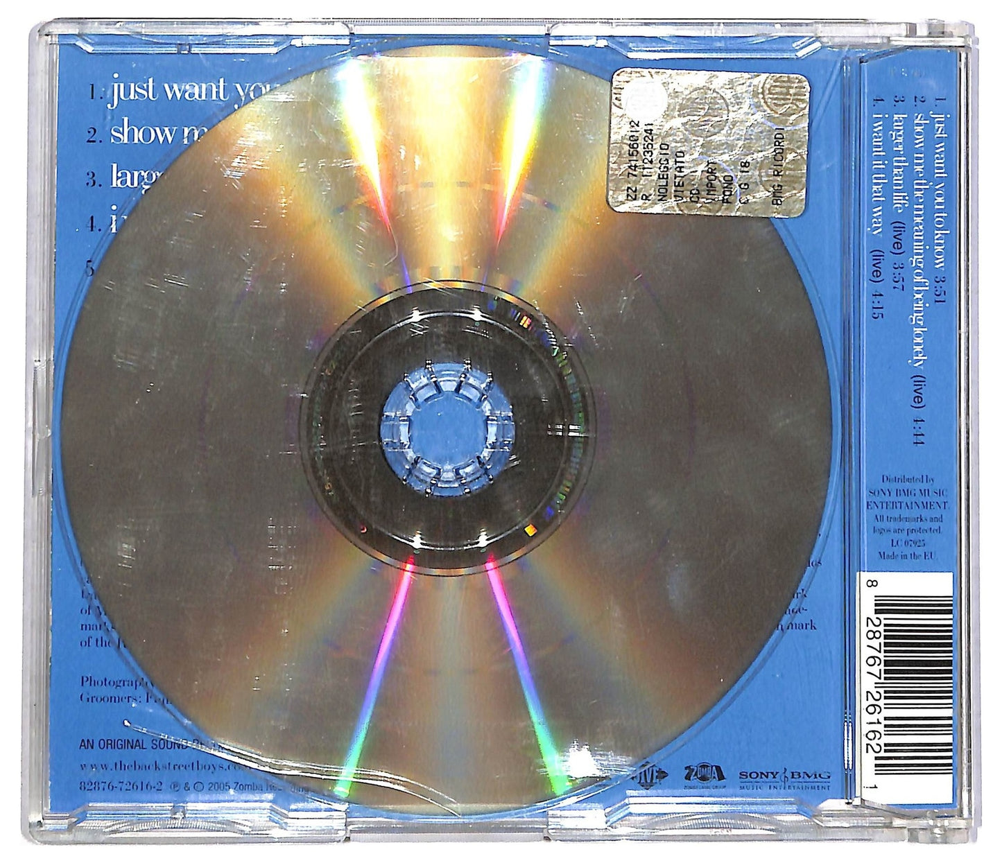 EBOND Backstreet Boys - Just Want You To Know CD CD088328