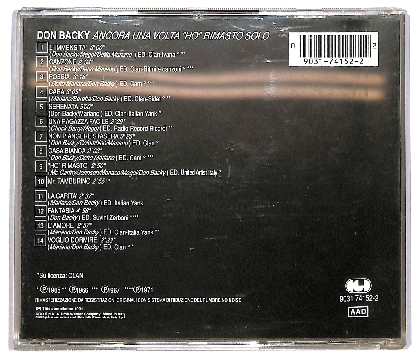 EBOND Don Backy - Ancora Una Volta 'Ho Rimasto Solo' CD CD088330