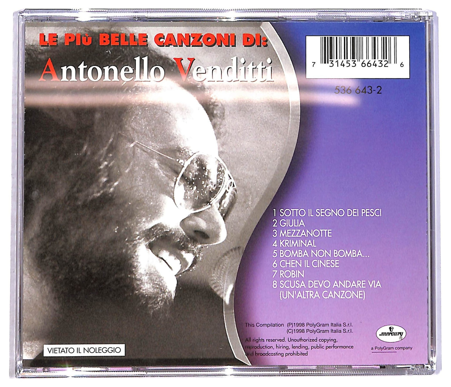 EBOND Antonello Venditti - le piu belle canzoni di Antonello Venditti CD CD088344