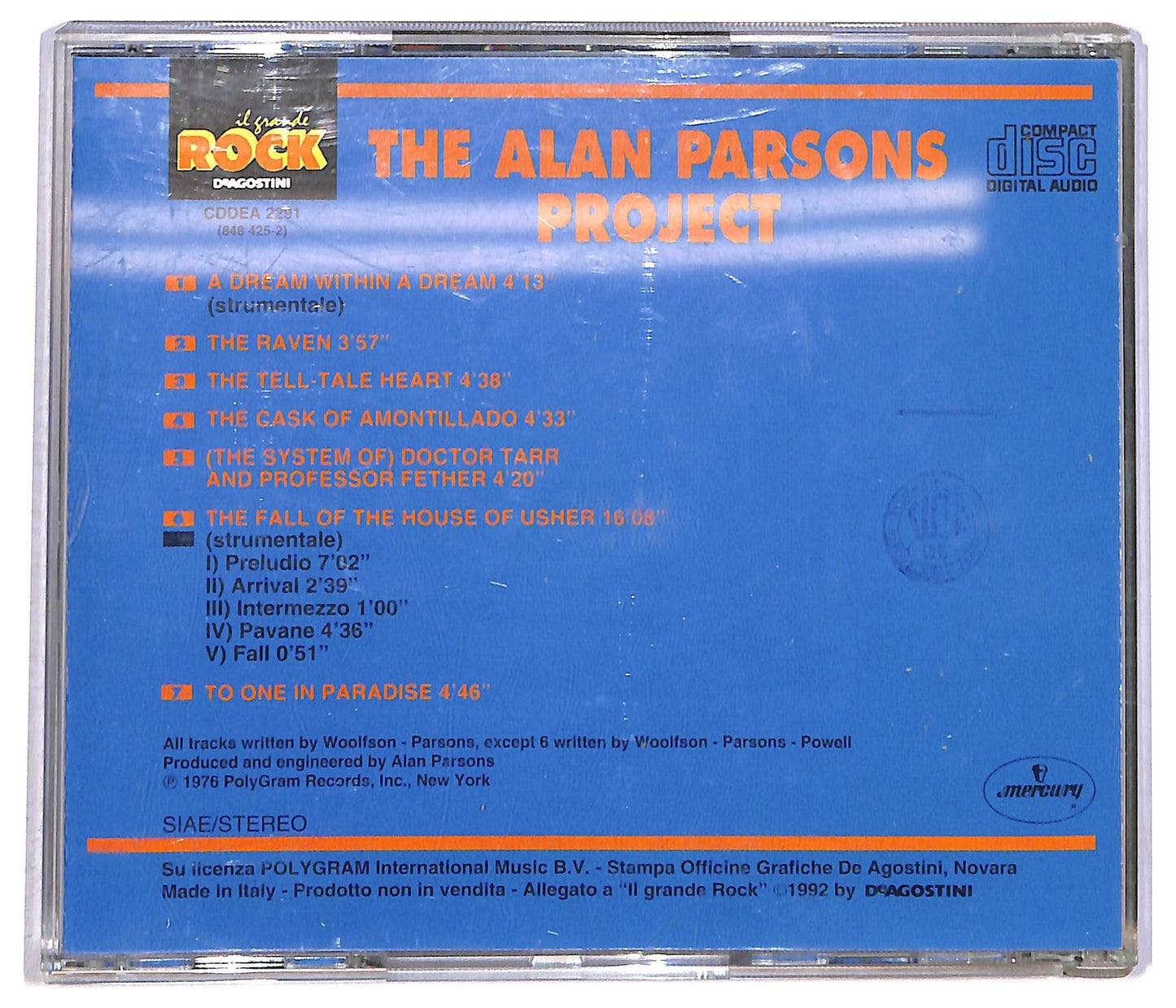 EBOND The Alan Parsons Project - Tales Of Mystery And Imagination CD CD088354