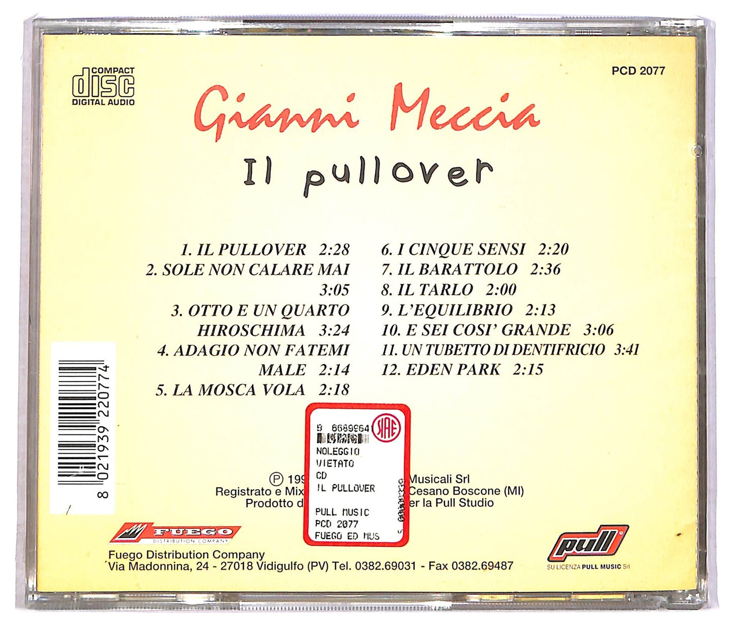 EBOND Gianni Meccia - Il Pullover CD CD088426