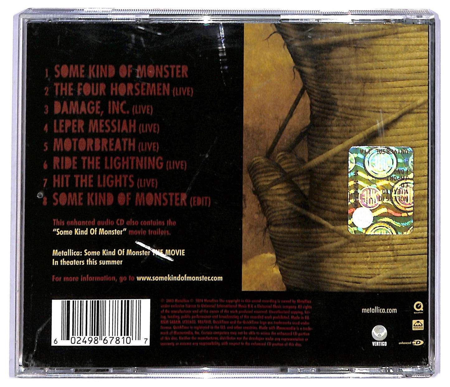 EBOND Metallica - Some Kind Of Monster CD CD088609