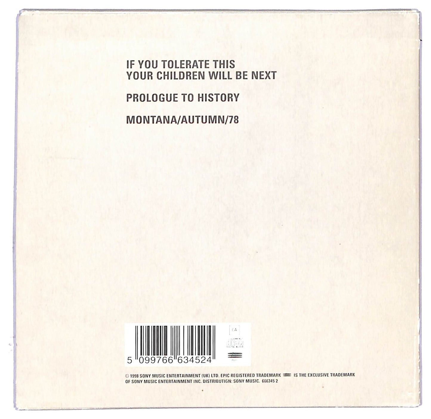 EBOND Manic Street Preachers - If You Tolerate This Your Children Will Be Next CD CD088634