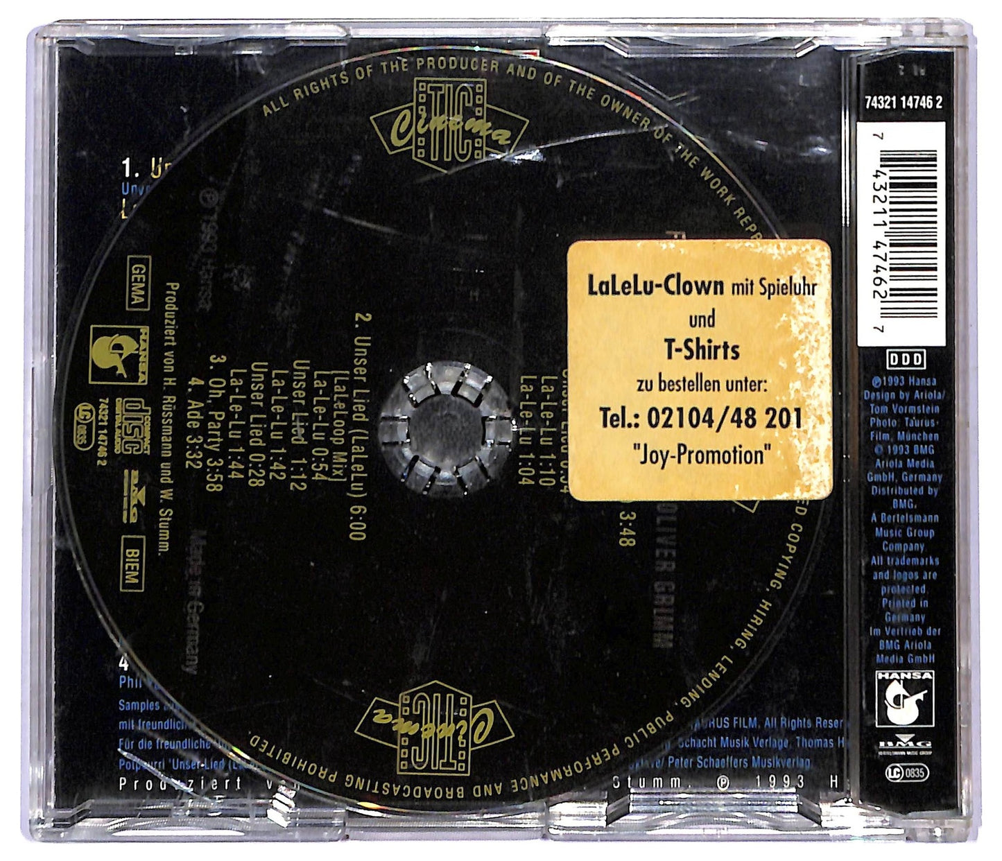 EBOND Cinematic Feat. Heinz Ruhmann - Unser Lied (LaLeLu) CD CD088653