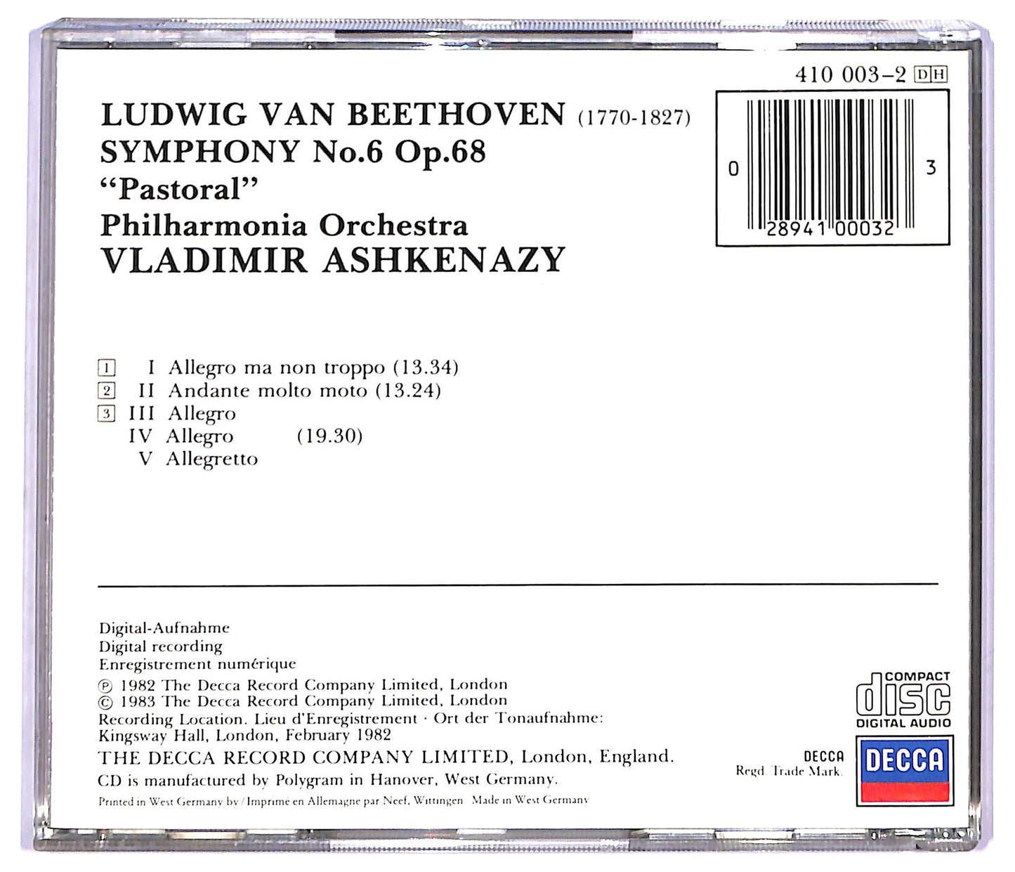 EBOND Beethoven - Symphony No. 6 Pastoral CD CD088713