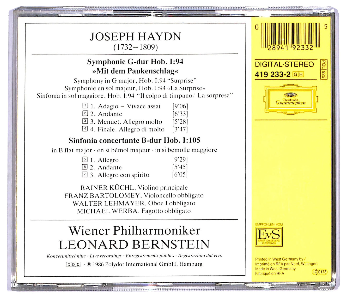 EBOND Haydn - Symphonie No.94 CD CD088741