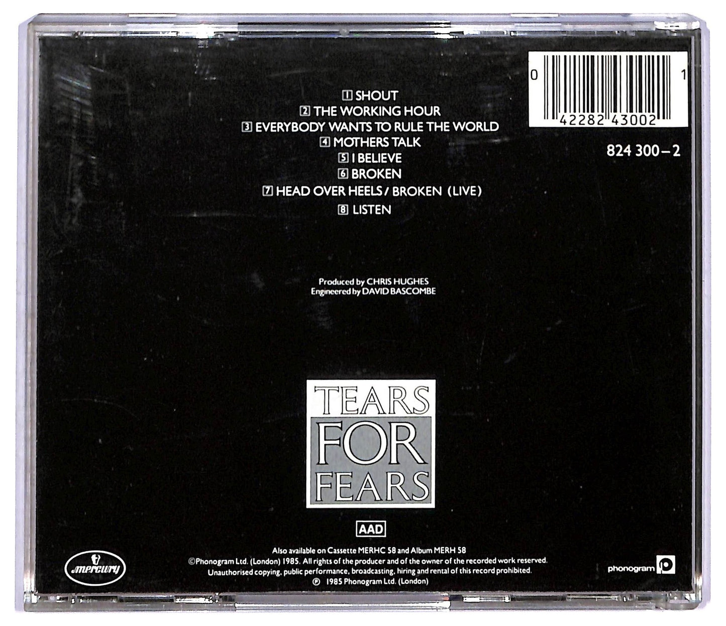 EBOND Tears For Fears - Songs From The Big Chair CD CD088857