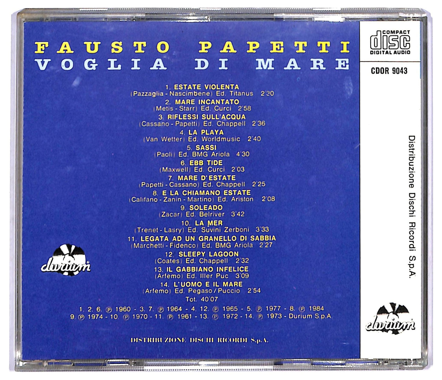 EBOND Fausto Papetti - Voglia Di Mare CD CD088866