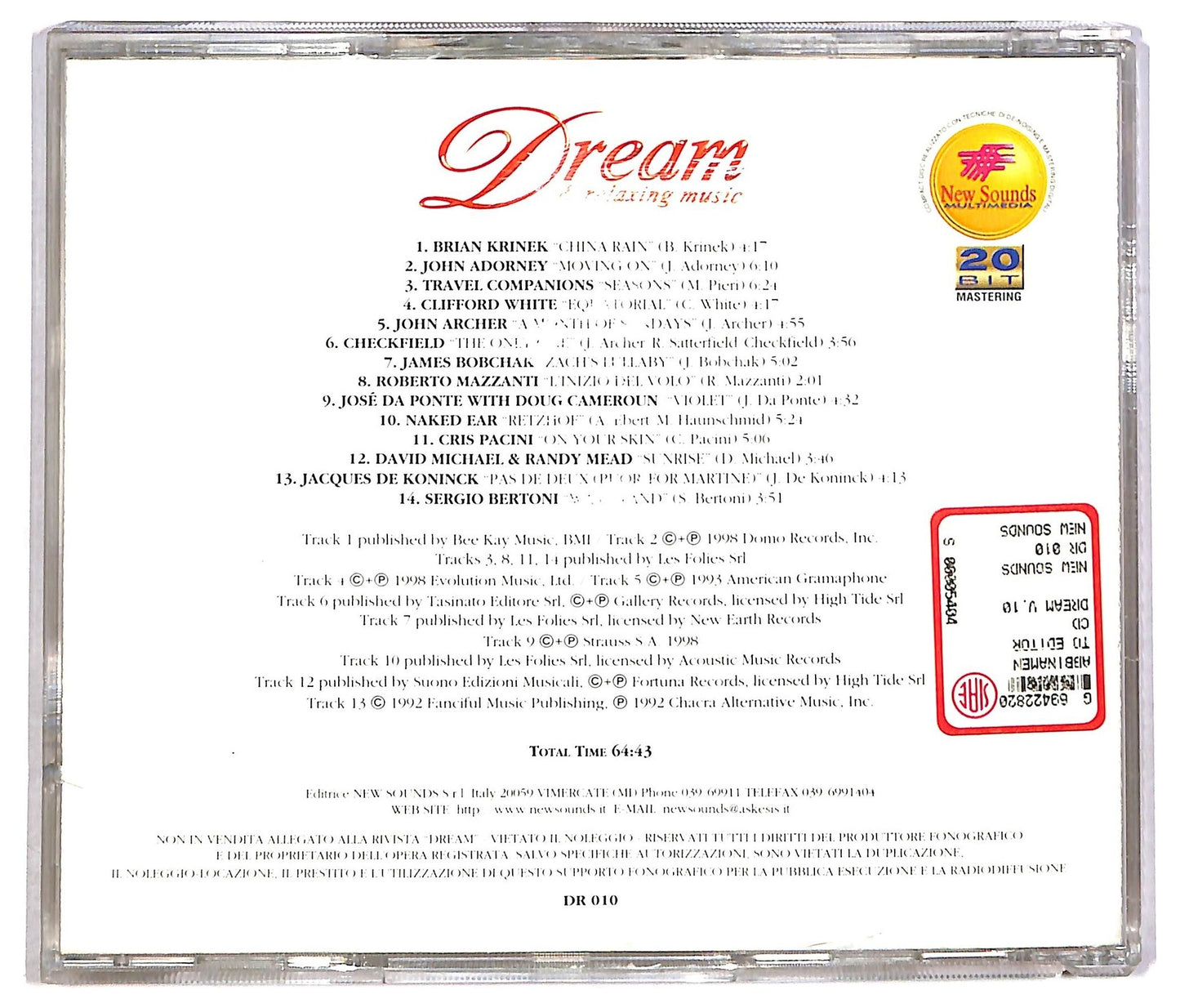 EBOND Various - Dream & Relaxing music CD CD089130