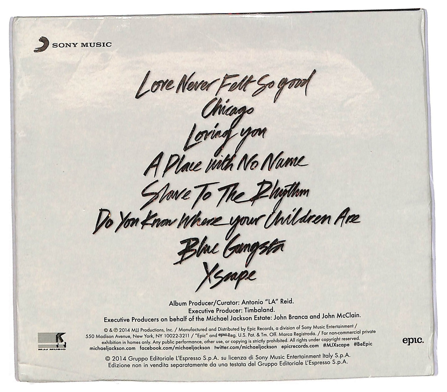 EBOND Michael Jackson - Xscape CD CD089152