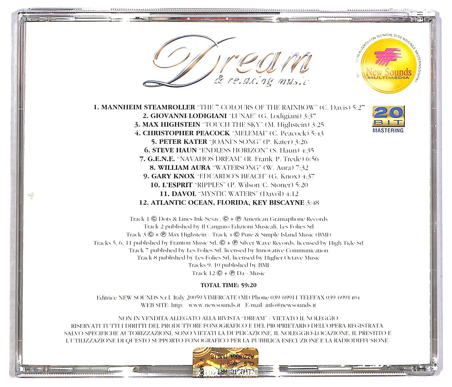 EBOND Various - Dream & Relaxing Music CD CD089201