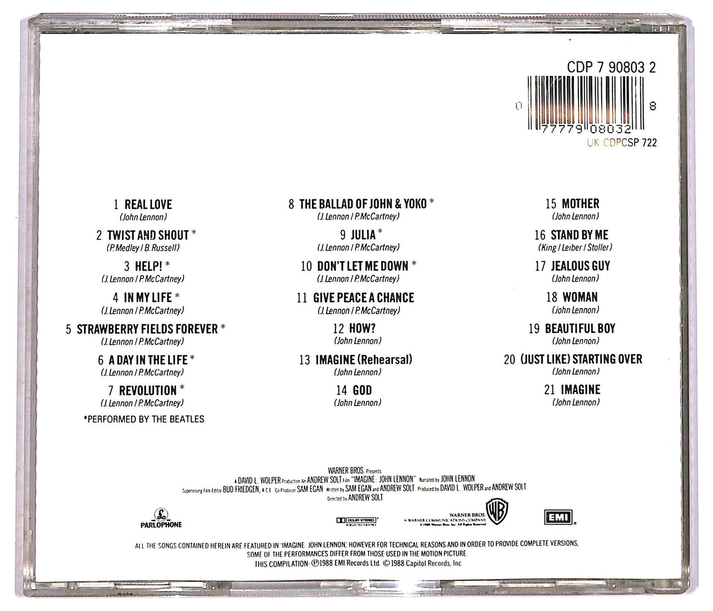 EBOND John Lennon - Imagine: Music From The Motion Picture CD CD089225